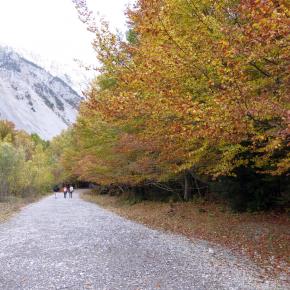 por la pista de bajada de la Larri
