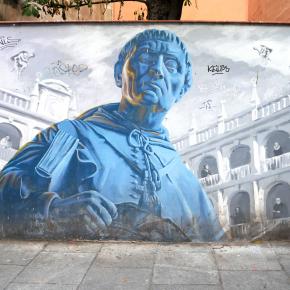 045 Mural dedicado al Cardenal Cisneros en la Calle Mayor